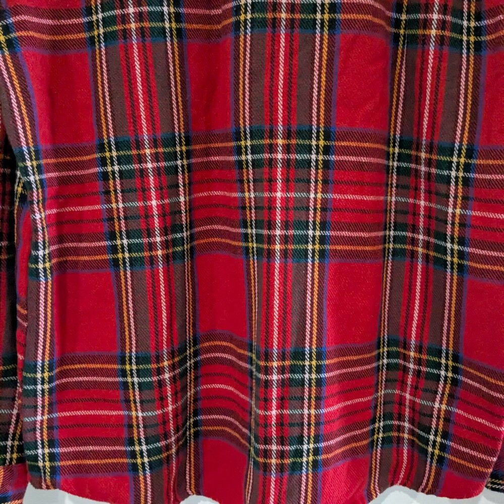 Forever 21 Men's Flannel Long Sleeve Button Down Shirt Jacket, Red Plaid, Large - Picture 11 of 15